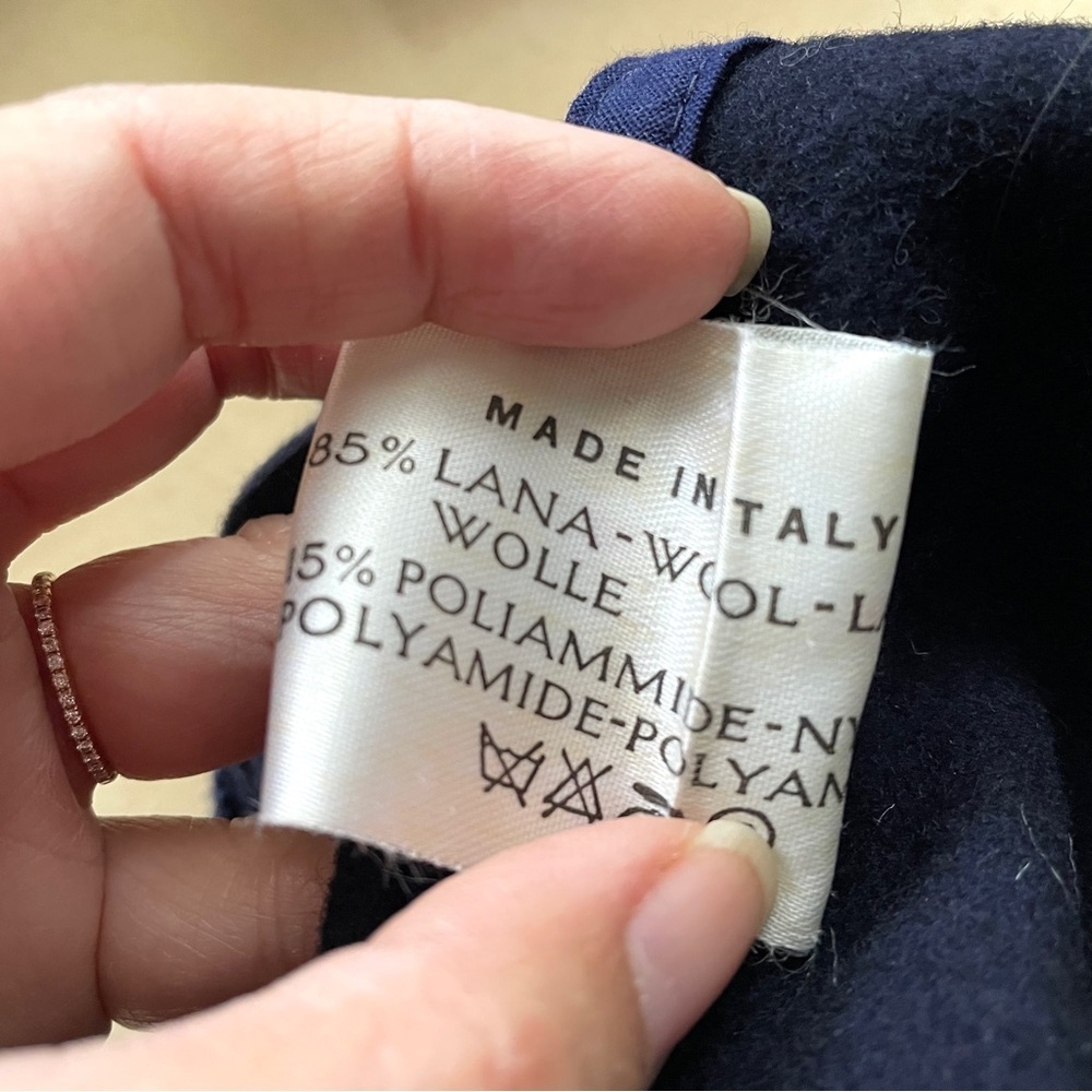 Vintage Italian Navy Wool Fisherman's Bucket Hat w/ Ear Flaps - Unisex 🎣 - Picture 5 of 9